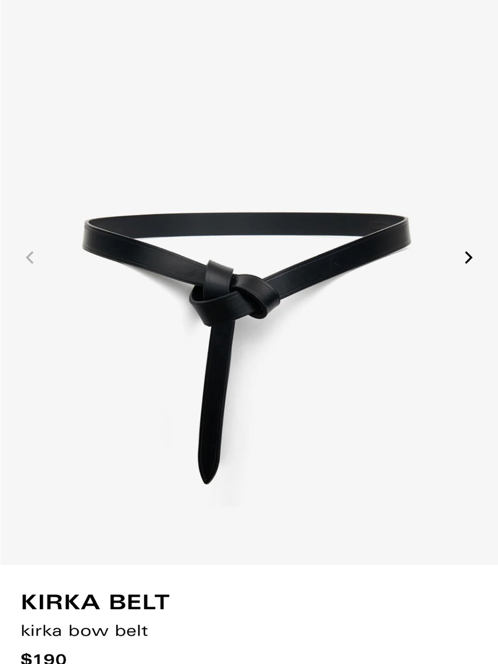 Isabel Marant Black Knot Leather Belt